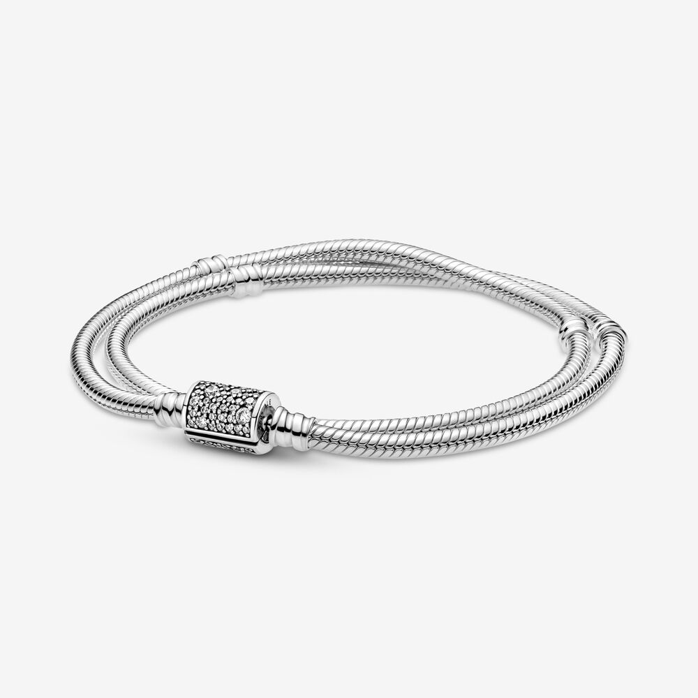 Pandora Moments Meerrijige Snake Chain Armband - 599544C01-D Pandora Moments Meerrijige Snake Chain Armband - 599544C01-D
