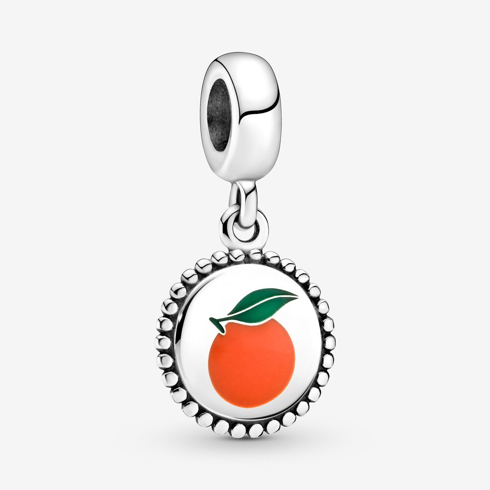 PANDORA Oranje motief rond Hangende Bedel - 791169C00_E026 PANDORA Oranje motief rond Hangende Bedel - 791169C00_E026