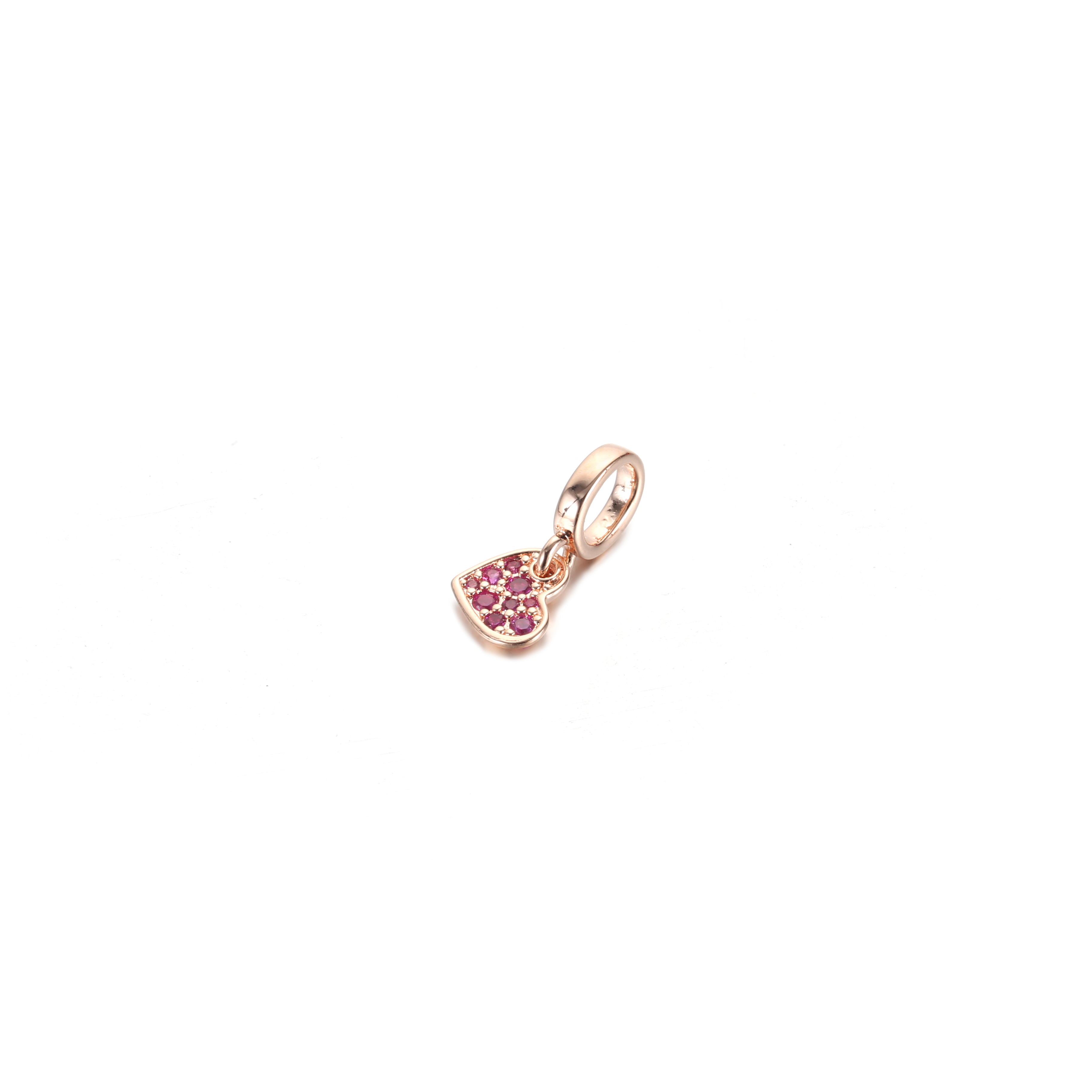 PANDORA Royal Purple Pave Tilted Heart Dangle Charm - 789404C03