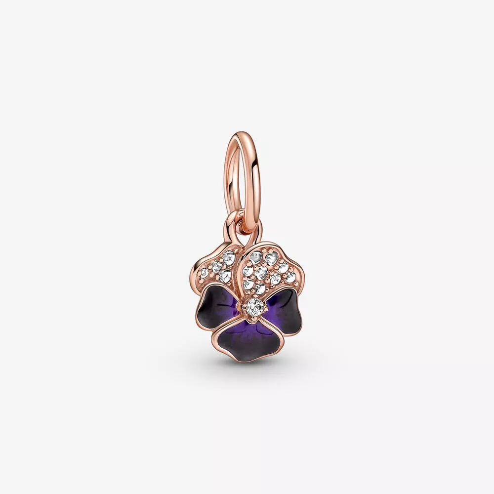 PANDORA Dieppaars Viooltje Hangende Bedel - 780776C01