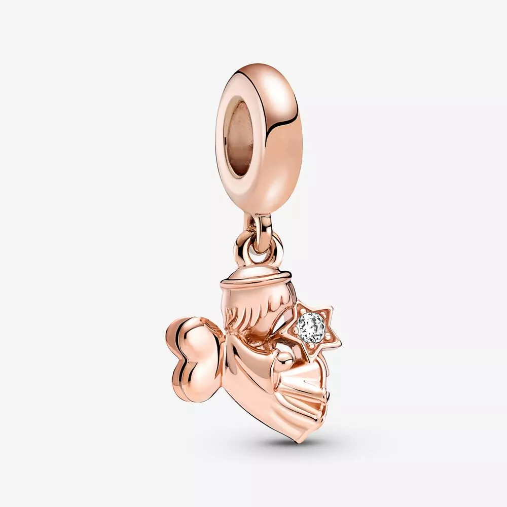 PANDORA Hart Gevleugelde Engel Hangende Bedel - 789650C01