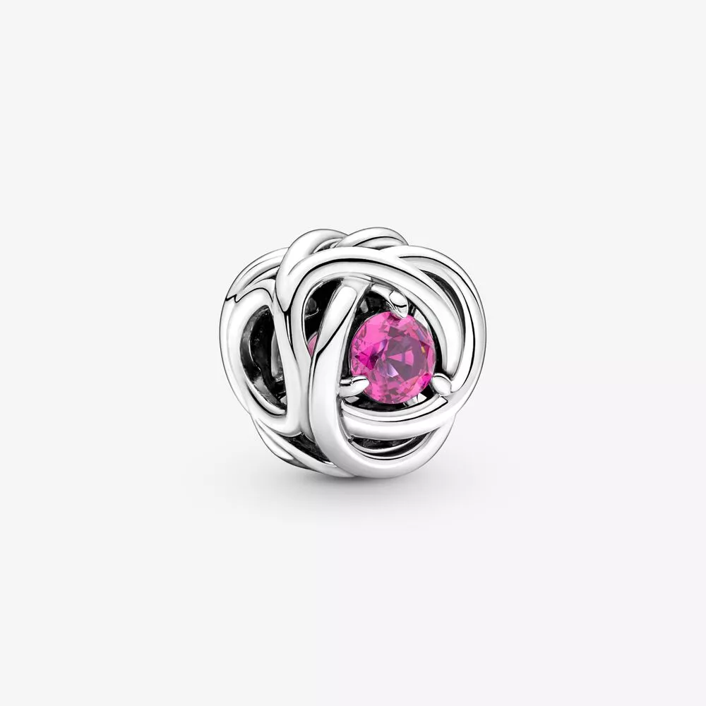 PANDORA Oktober Geboortesteen Roze Oneindige Cirkel Bedel - 790065C05