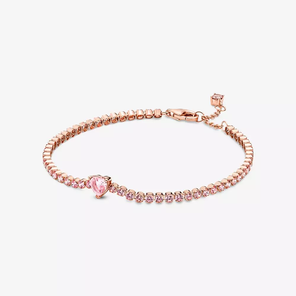 PANDORA Sprankelend Hart Tennisarmband - 580041C01