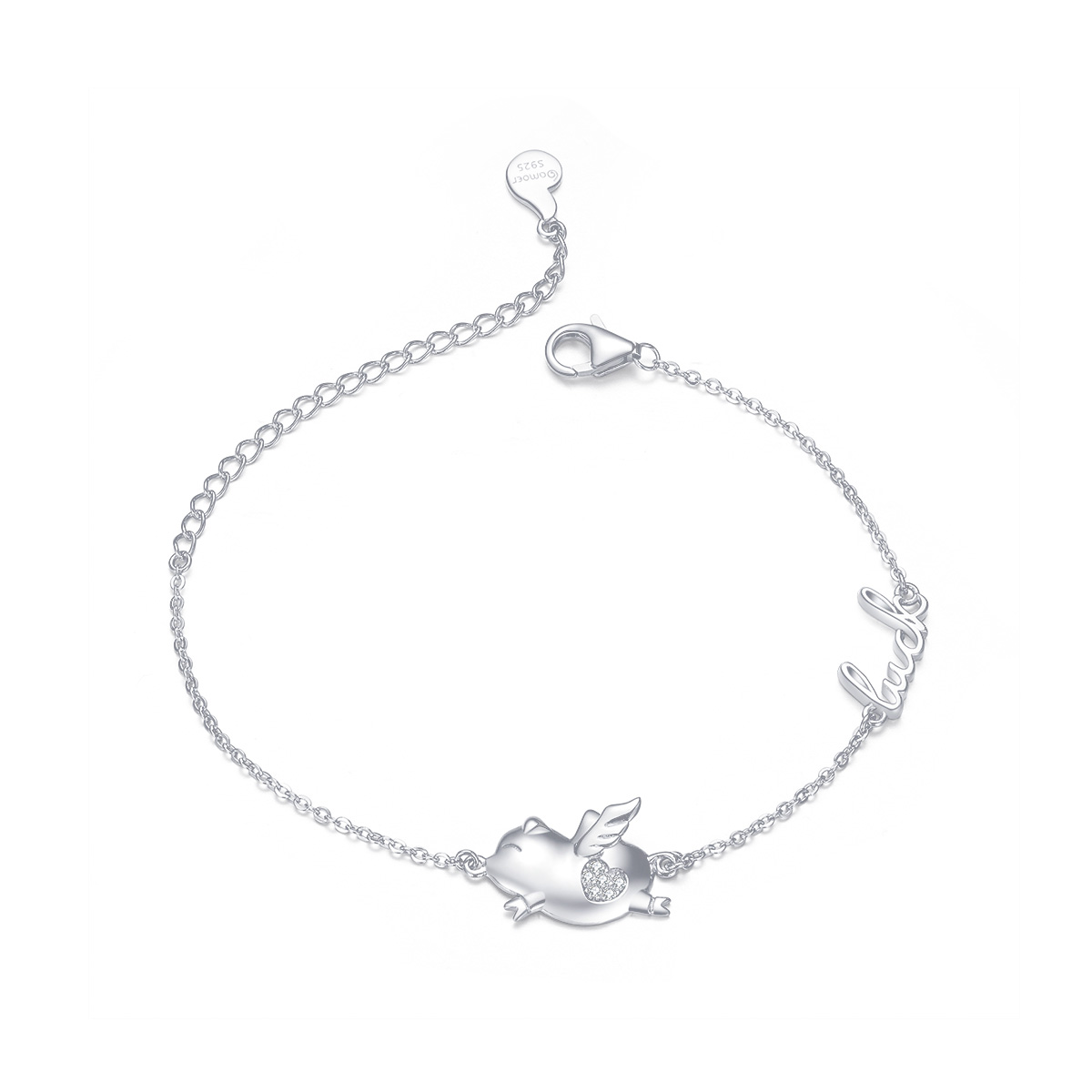 Pandora Style Klein Vliegend Varken Armband - BSB022 Pandora Style Klein Vliegend Varken Armband - BSB022