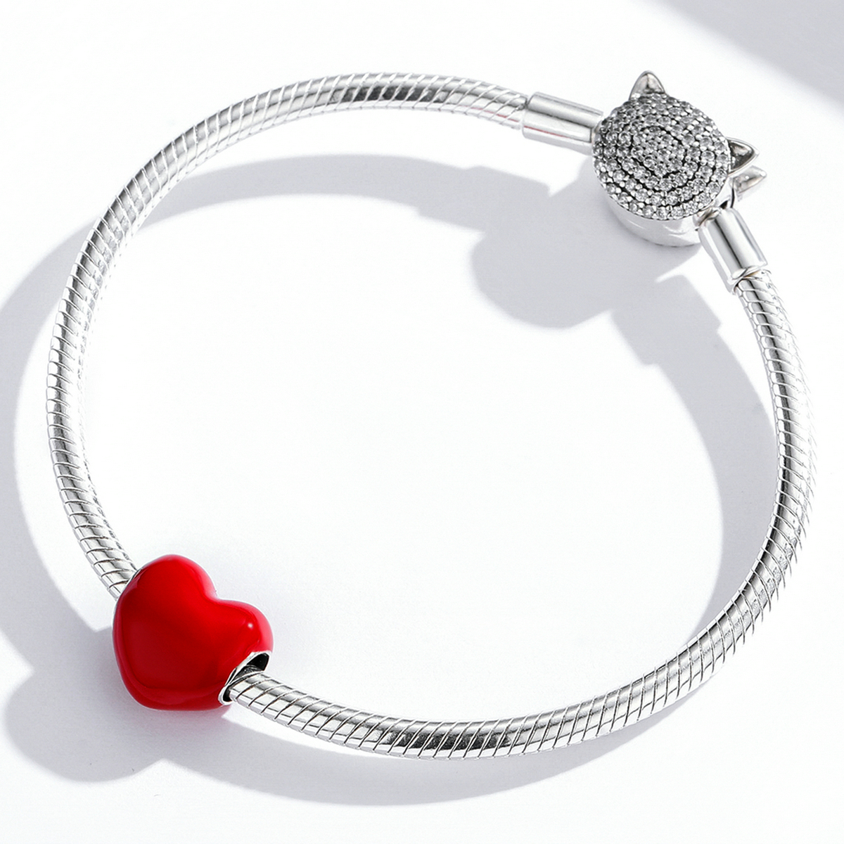 Pandora Style Eenvoudige liefde Bedel - SCC1986-RD