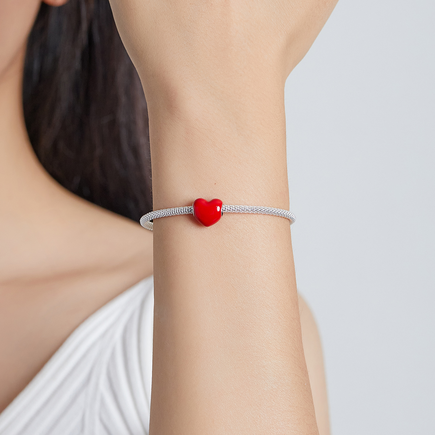 Pandora Style Eenvoudige liefde Bedel - SCC1986-RD