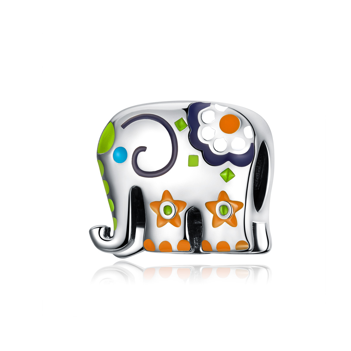 Pandora Style Gelukkige Olifant Bedel - BSC095 Pandora Style Gelukkige Olifant Bedel - BSC095