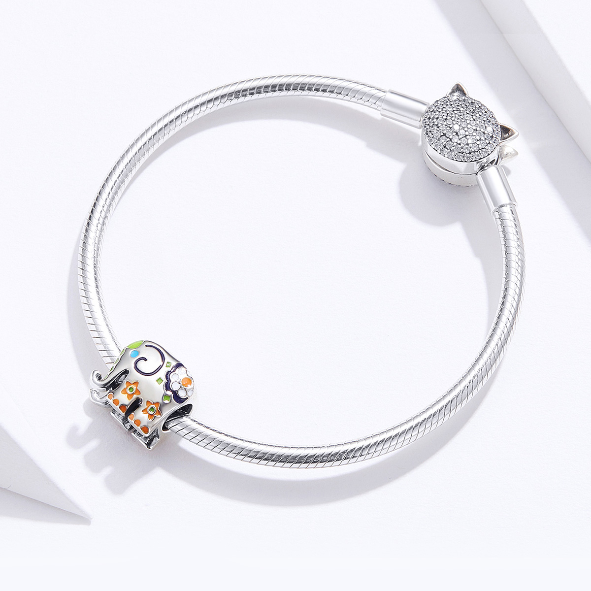 Pandora Style Gelukkige Olifant Bedel - BSC095