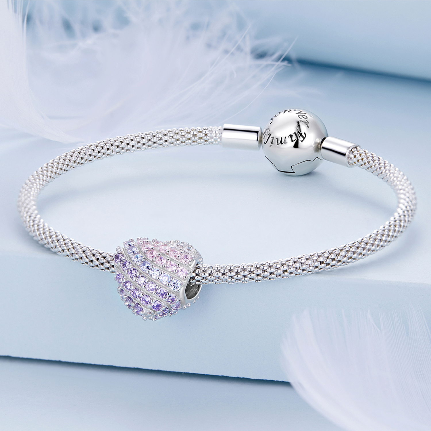 Pandora Style Gradiënt Hart Bedel - BSC624
