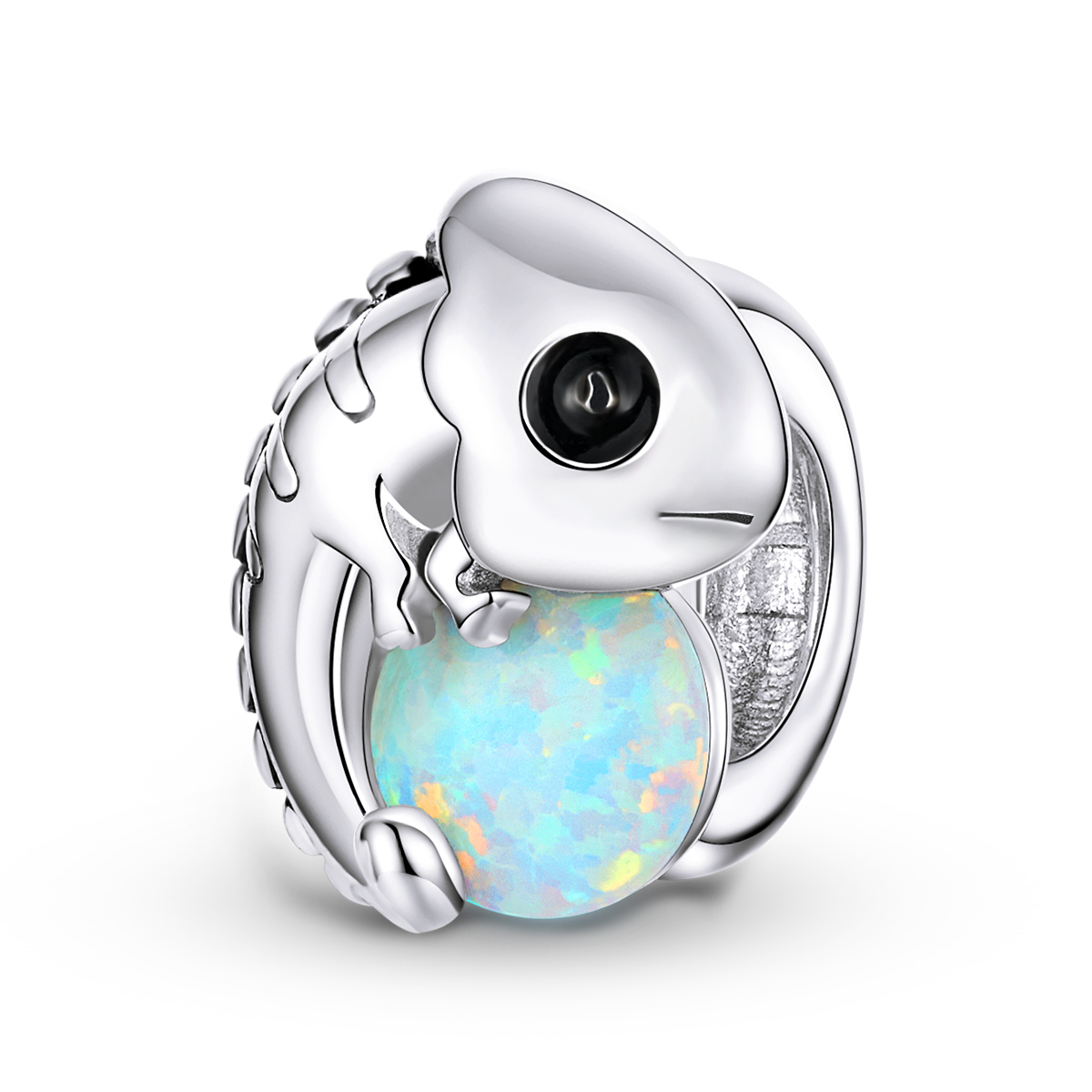 Pandora Style Grappige Kameleon Bedel - BSC254 Pandora Style Grappige Kameleon Bedel - BSC254
