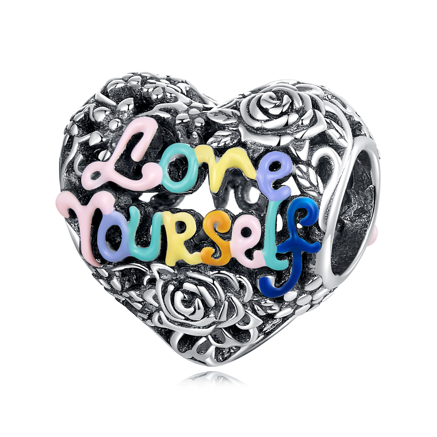 Pandora Style Hart patroon Bedel - SCC2354 Pandora Style Hart patroon Bedel - SCC2354