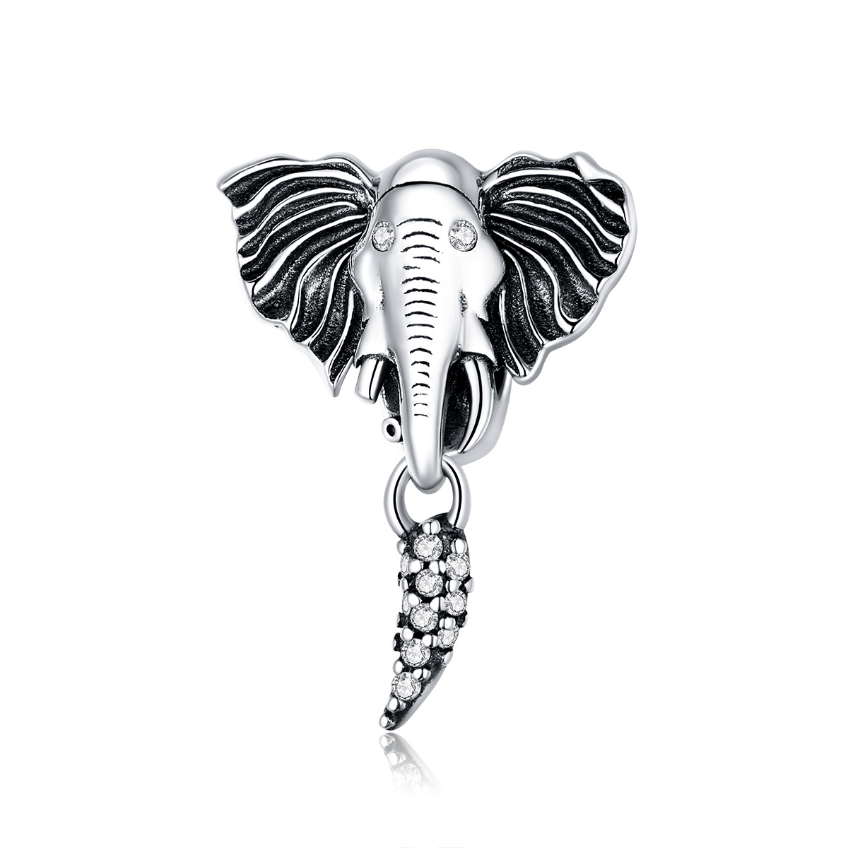 Pandora Style Olifant met ontbrekende tanden Bedel - SCC1583 Pandora Style Olifant met ontbrekende tanden Bedel - SCC1583