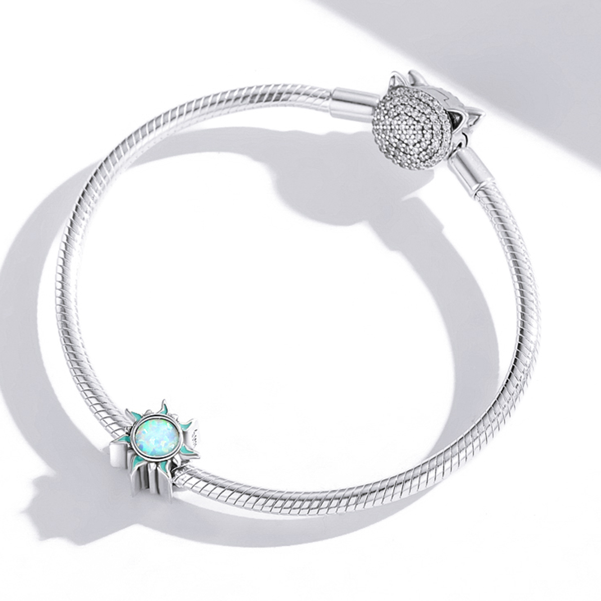 Pandora Style Opaal Zonnetje Bedel - BSC509