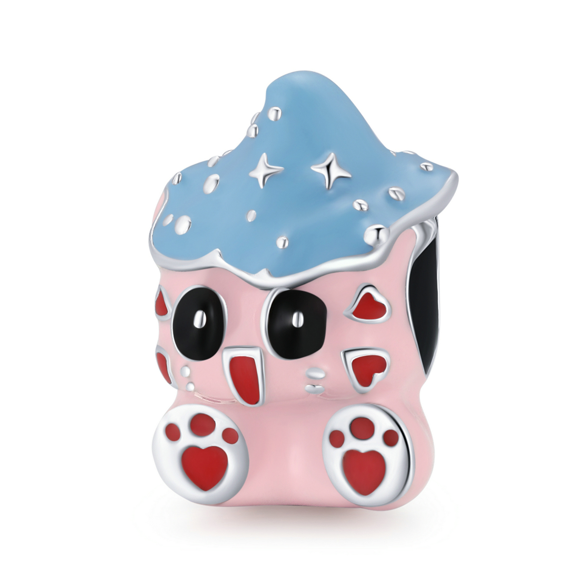Pandora Style Schattige Kattenpop Bedel - SCC1939 Pandora Style Schattige Kattenpop Bedel - SCC1939