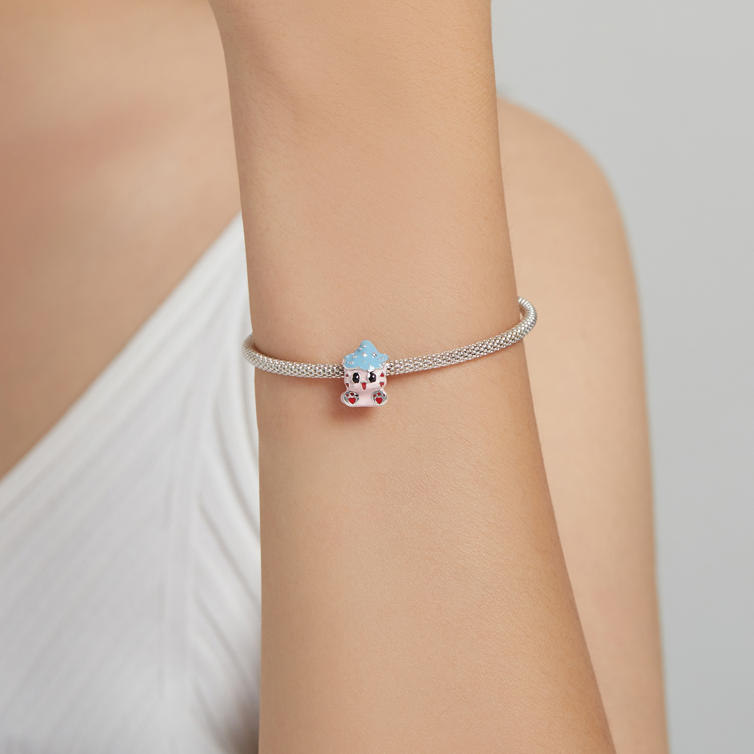Pandora Style Schattige Kattenpop Bedel - SCC1939