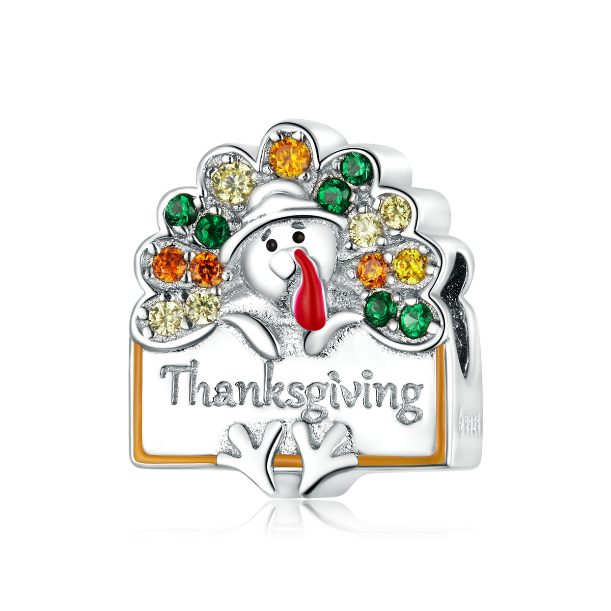 Pandora Style Thanksgiving Turkije Bedel - BSC339 Pandora Style Thanksgiving Turkije Bedel - BSC339