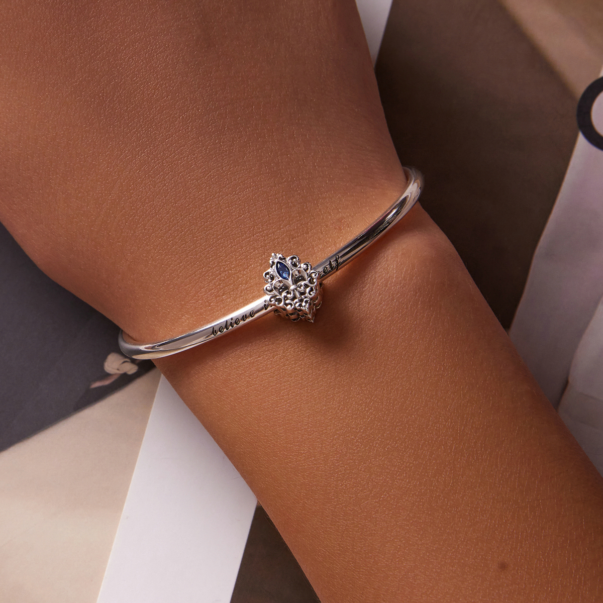 Pandora Style Vintage patroon - waterdruppels Bedel - SCC2151