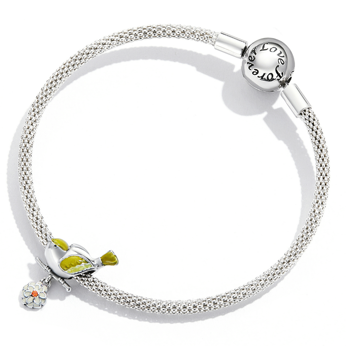Pandora Style Vogels en bloemen - Begin van de lente Bedel - SCC2191