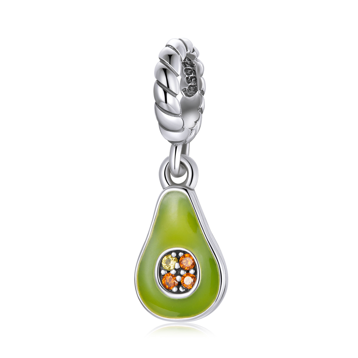 Pandora Style Avocado Hangende Bedel - BSC472 Pandora Style Avocado Hangende Bedel - BSC472