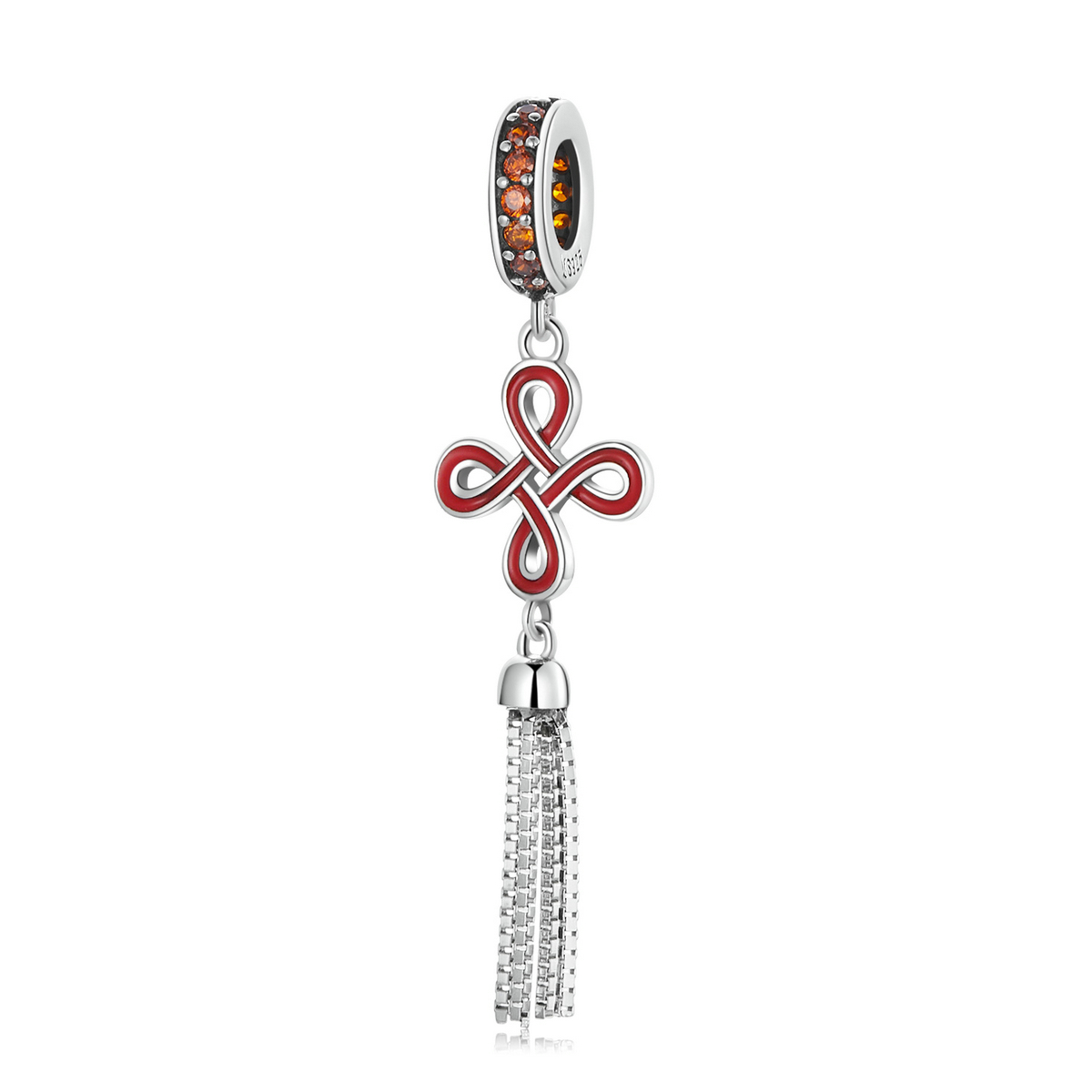 Pandora Style Chinese Knoop Hangende Bedel - SCC2069 Pandora Style Chinese Knoop Hangende Bedel - SCC2069