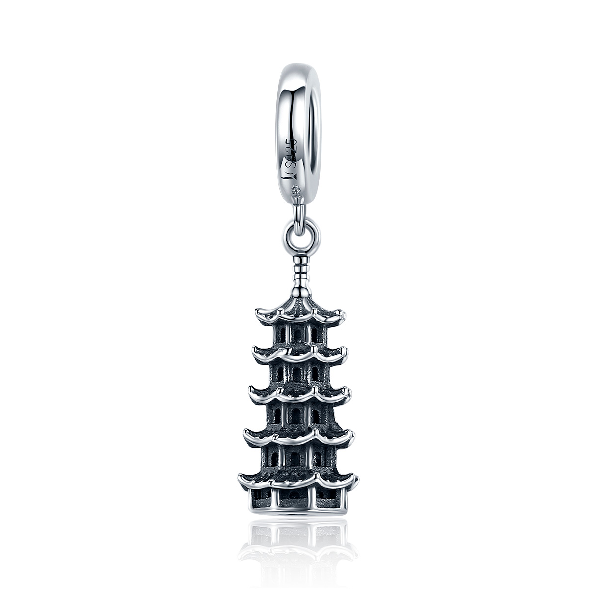 Pandora Style Chinese Toren Hangende Bedel - SCC1544 Pandora Style Chinese Toren Hangende Bedel - SCC1544