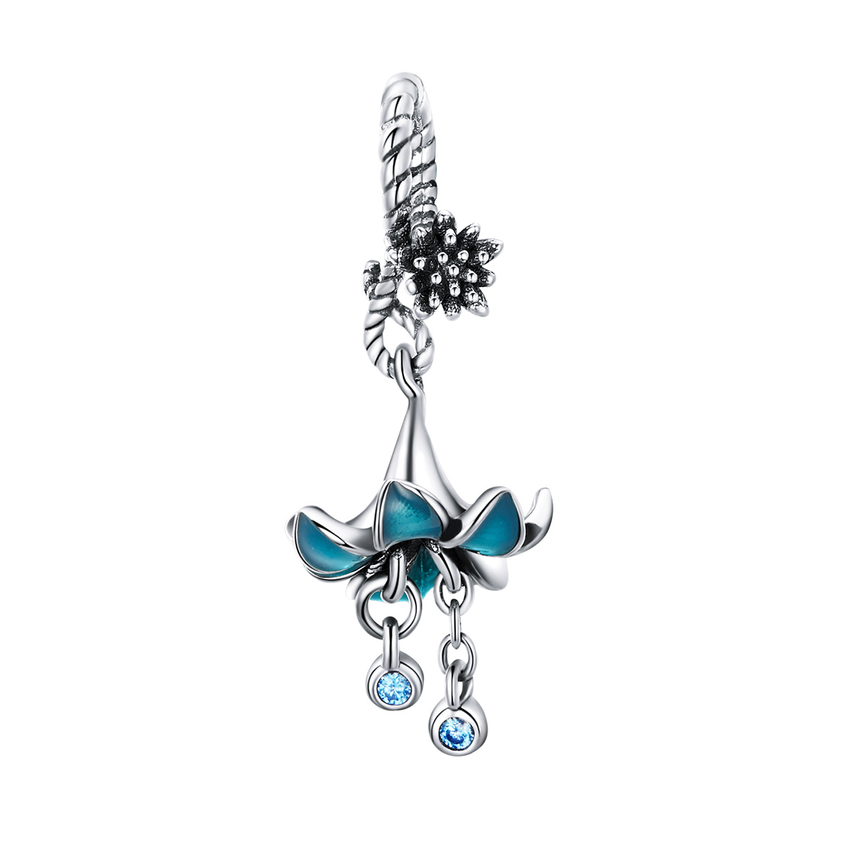Pandora Style Droom Orchidee Hangende Bedel - BSC034 Pandora Style Droom Orchidee Hangende Bedel - BSC034
