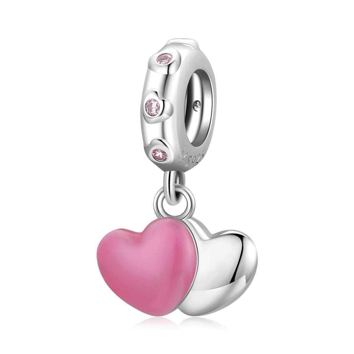 Pandora Style Dubbele liefde Hangende Bedel - SCC2006 Pandora Style Dubbele liefde Hangende Bedel - SCC2006