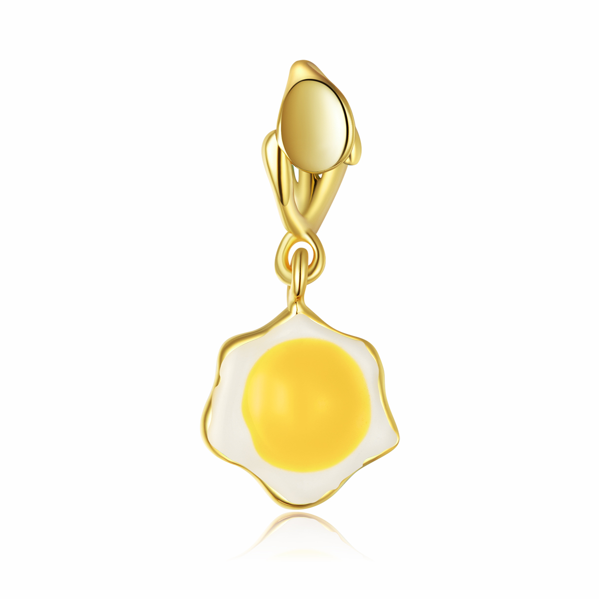 Pandora Style Gepocheerde eieren Hangende Bedel - BSC350 Pandora Style Gepocheerde eieren Hangende Bedel - BSC350