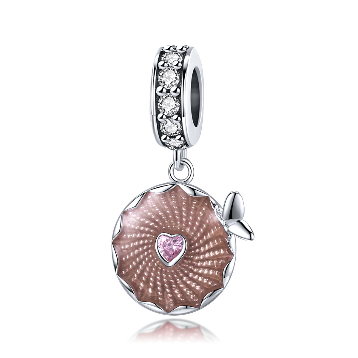 Pandora Style Glanzende bloemen Hangende Bedel - BSC290 Pandora Style Glanzende bloemen Hangende Bedel - BSC290