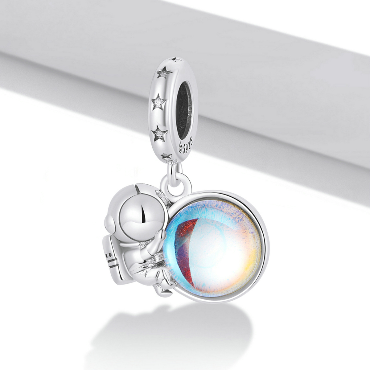 Pandora Style Maan Astronaut Hangende Bedel - BSC581