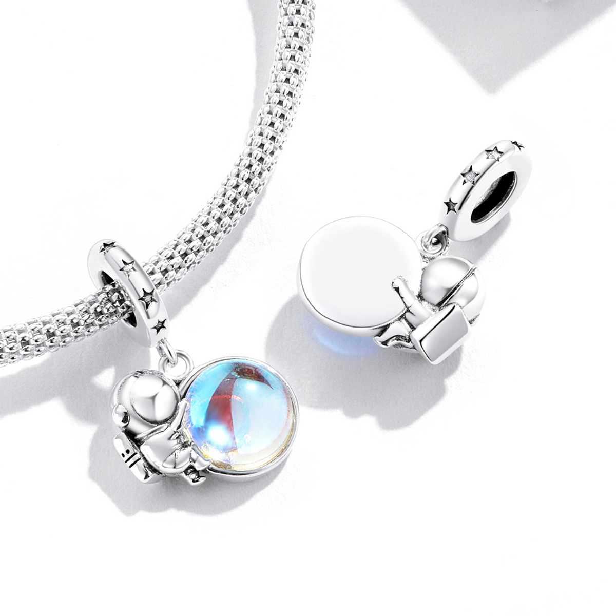 Pandora Style Maan Astronaut Hangende Bedel - BSC581