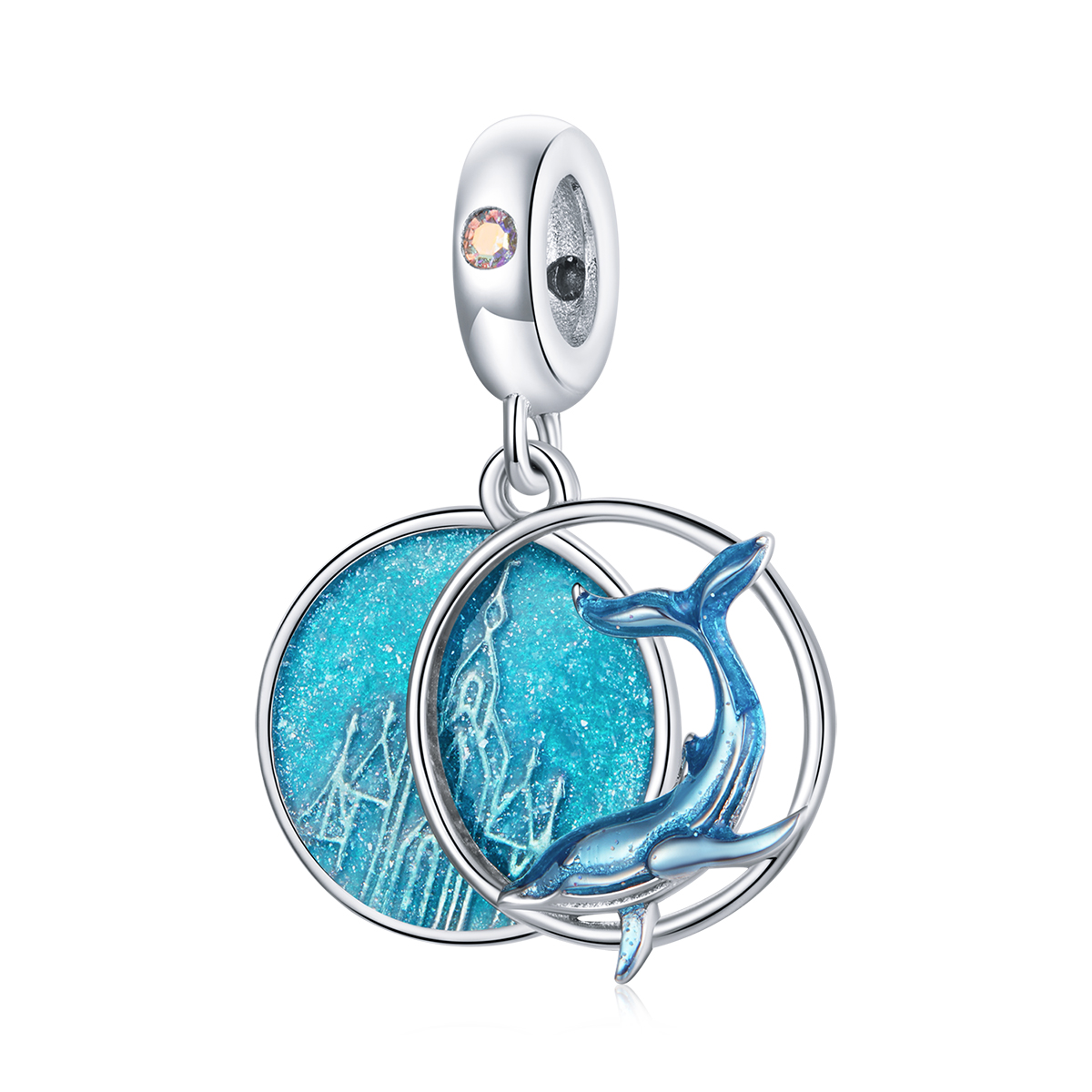 Pandora Style Onderwater walvis Hangende Bedel - BSC434