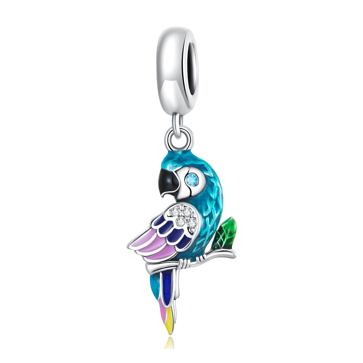 Pandora Style Papegaai Hangende Bedel - SCC2271 Pandora Style Papegaai Hangende Bedel - SCC2271