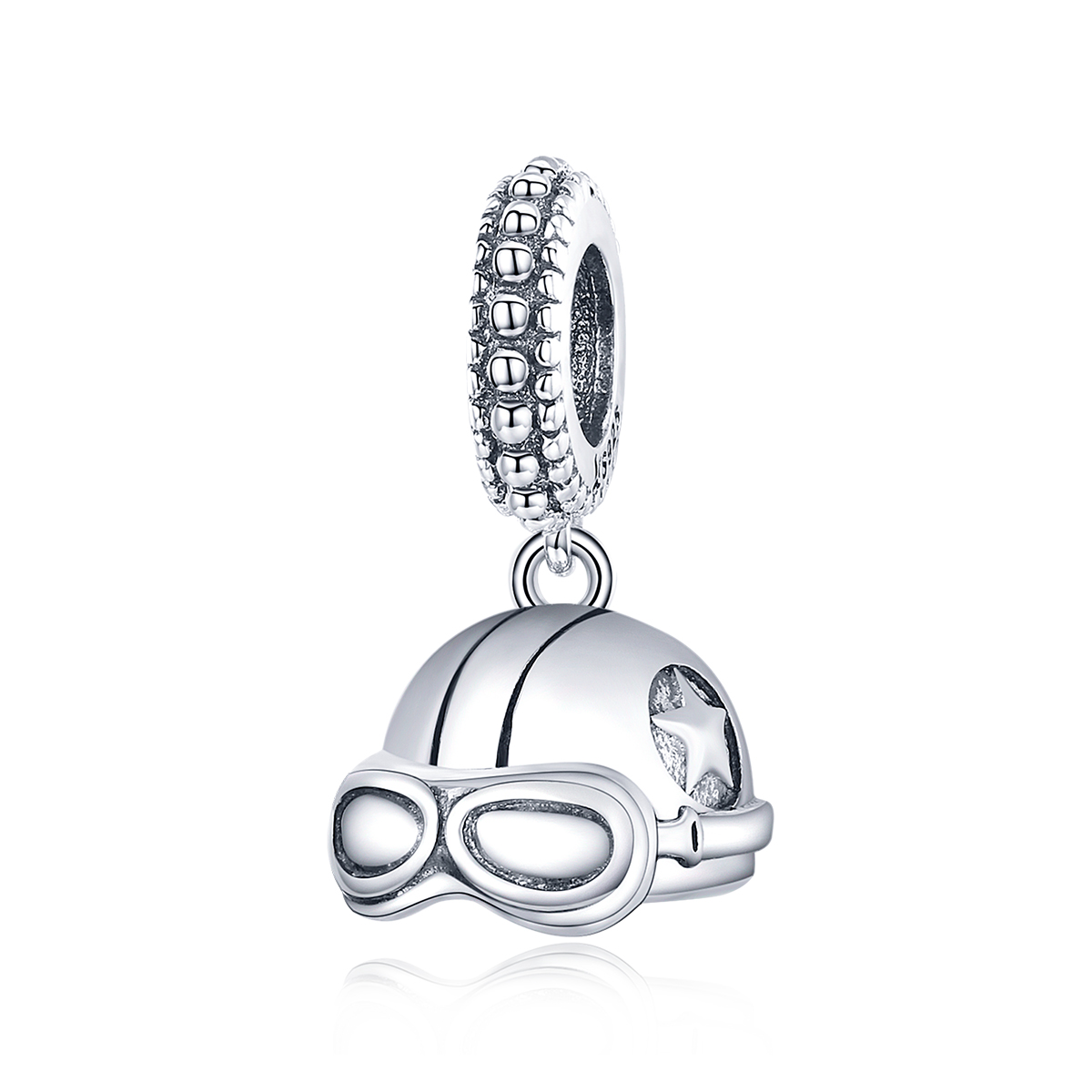 Pandora Style Retro Helm Hangende Bedel - SCC1711