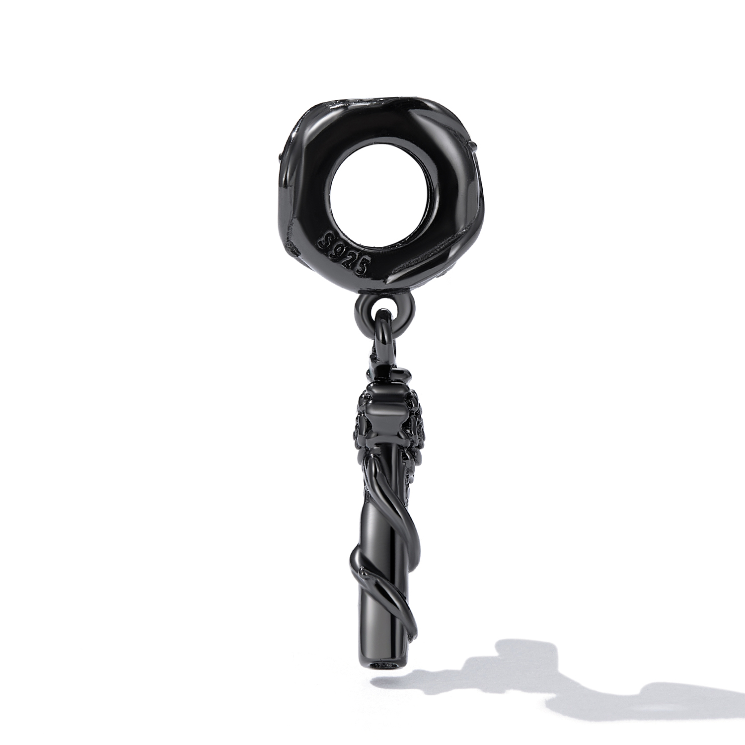 Pandora Style Rose Pistool Hangende Bedel - SCC2241