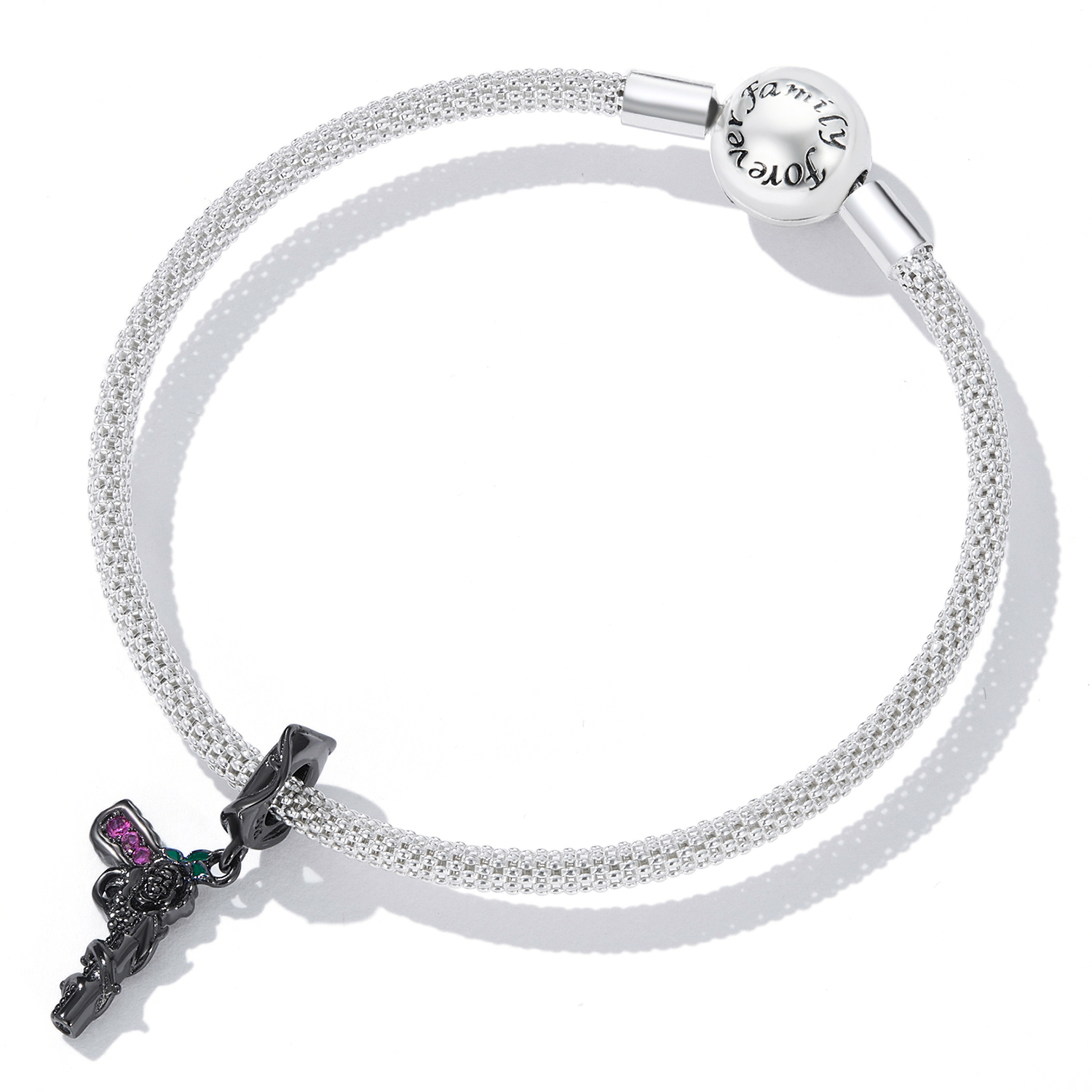 Pandora Style Rose Pistool Hangende Bedel - SCC2241