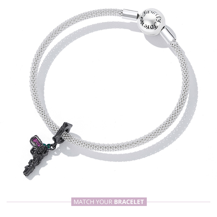 Pandora Style Rose Pistool Hangende Bedel - SCC2241