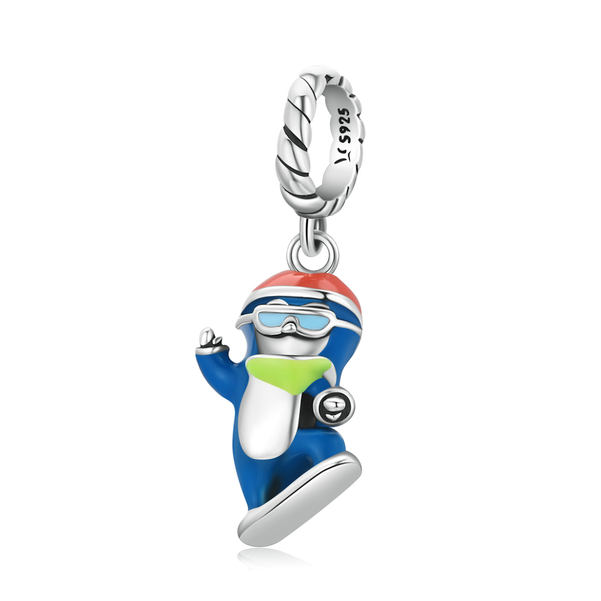 Pandora Style Ski Pinguïn Hangende Bedel - SCC2003 Pandora Style Ski Pinguïn Hangende Bedel - SCC2003