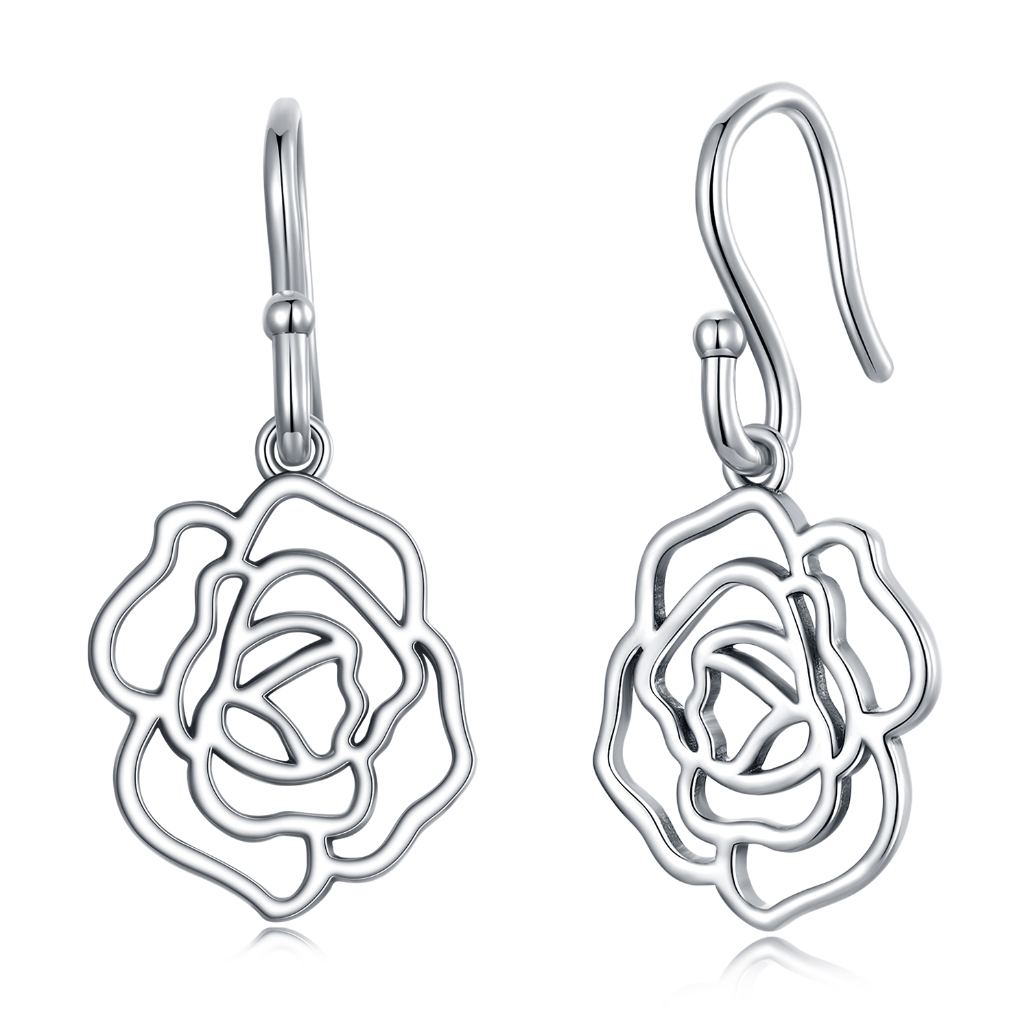 Pandora Style Rozen Oorhangers - SCE1505 Pandora Style Rozen Oorhangers - SCE1505