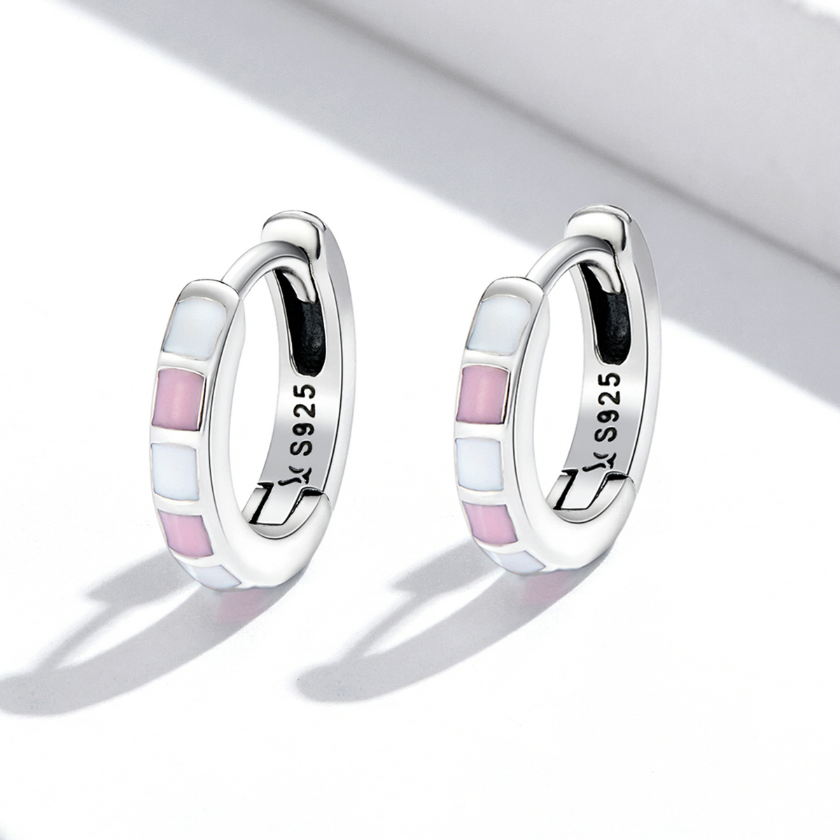 Pandora Style Eenvoudig raster Oorbellen - SCE1372