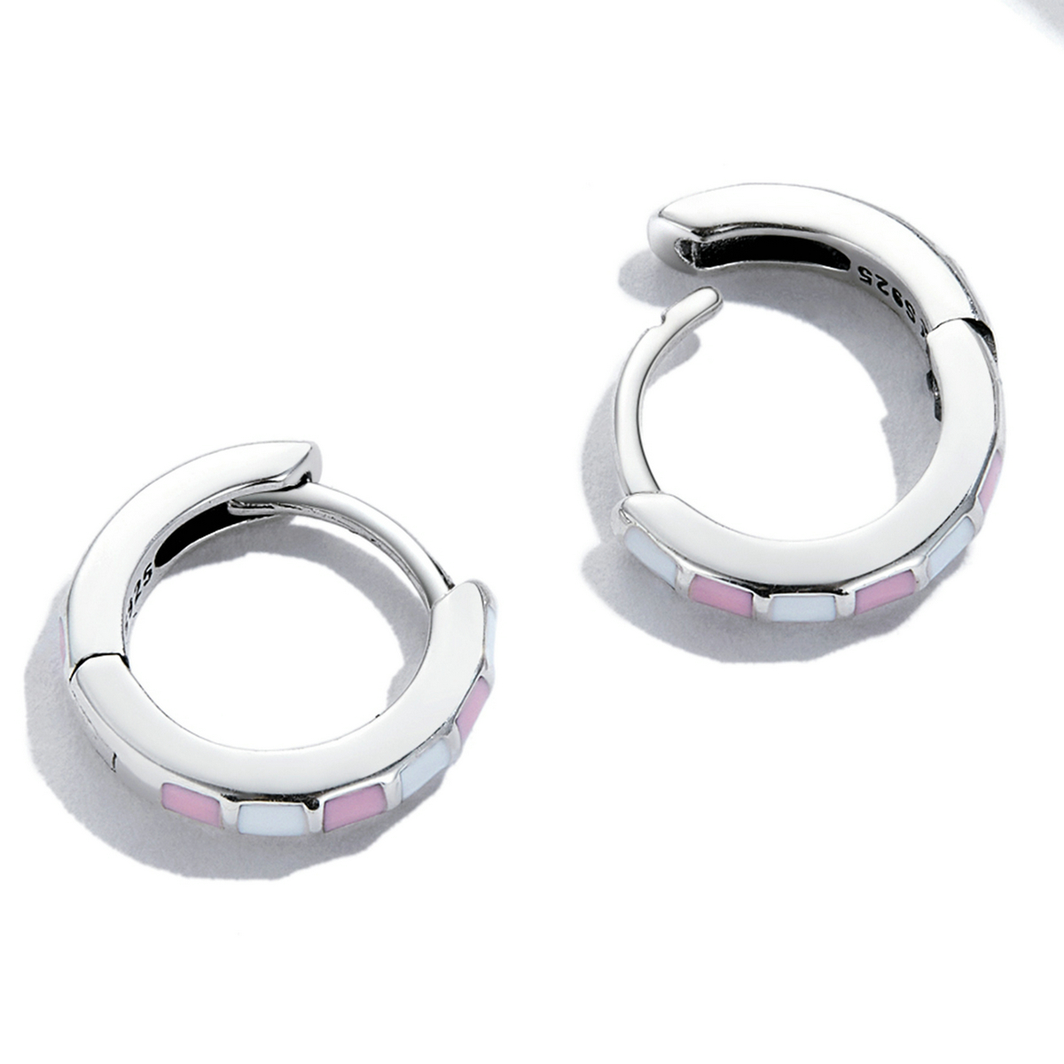 Pandora Style Eenvoudig raster Oorbellen - SCE1372