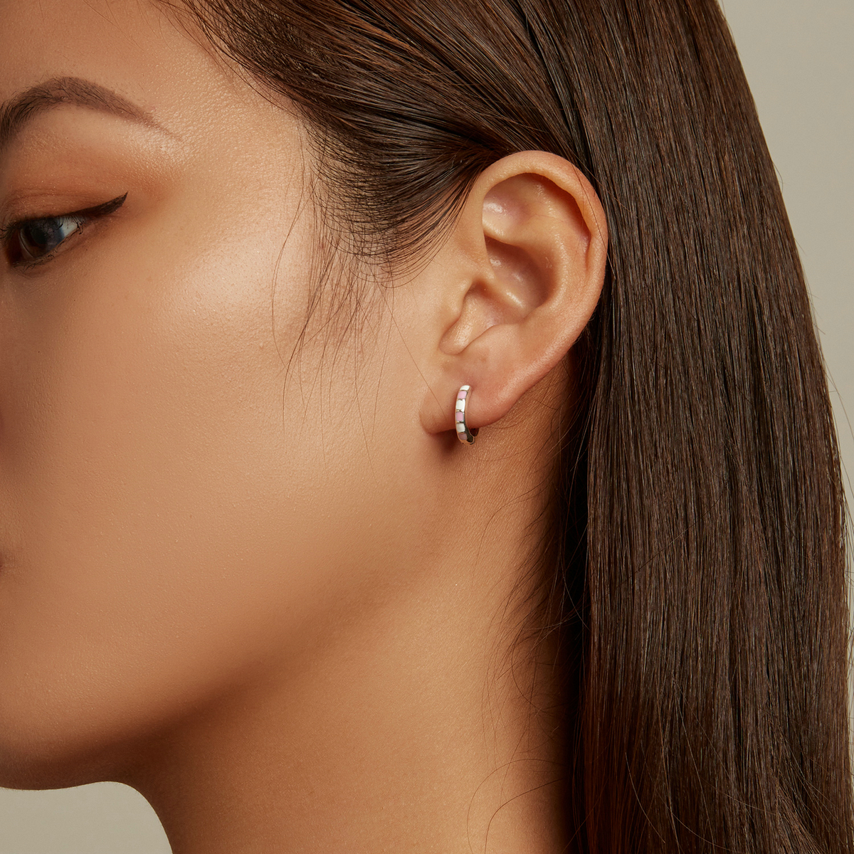 Pandora Style Eenvoudig raster Oorbellen - SCE1372