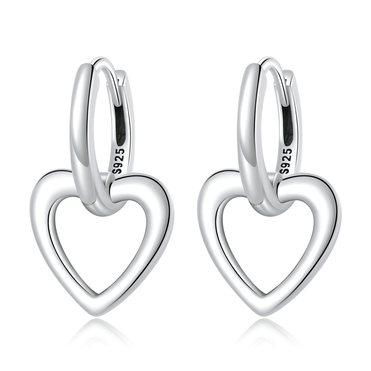 Pandora Style Eenvoudige liefde Oorbellen - SCE1394 Pandora Style Eenvoudige liefde Oorbellen - SCE1394