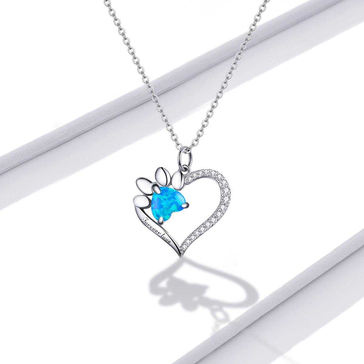 Pandora Style Hartmerken Ketting - BSN225