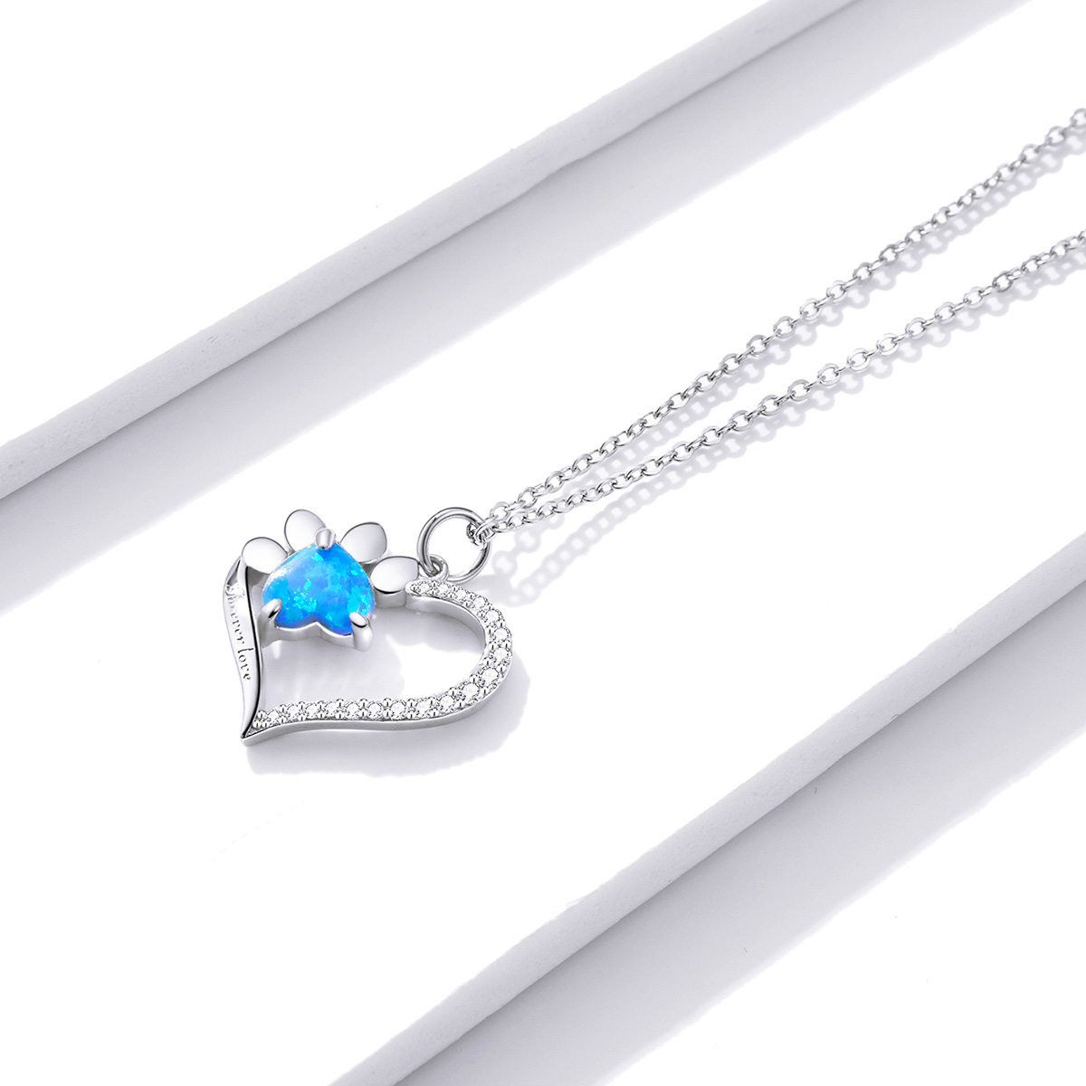 Pandora Style Hartmerken Ketting - BSN225