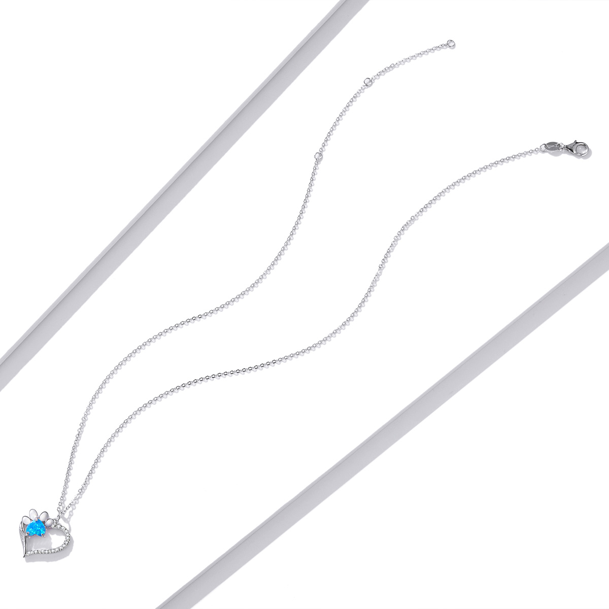 Pandora Style Hartmerken Ketting - BSN225