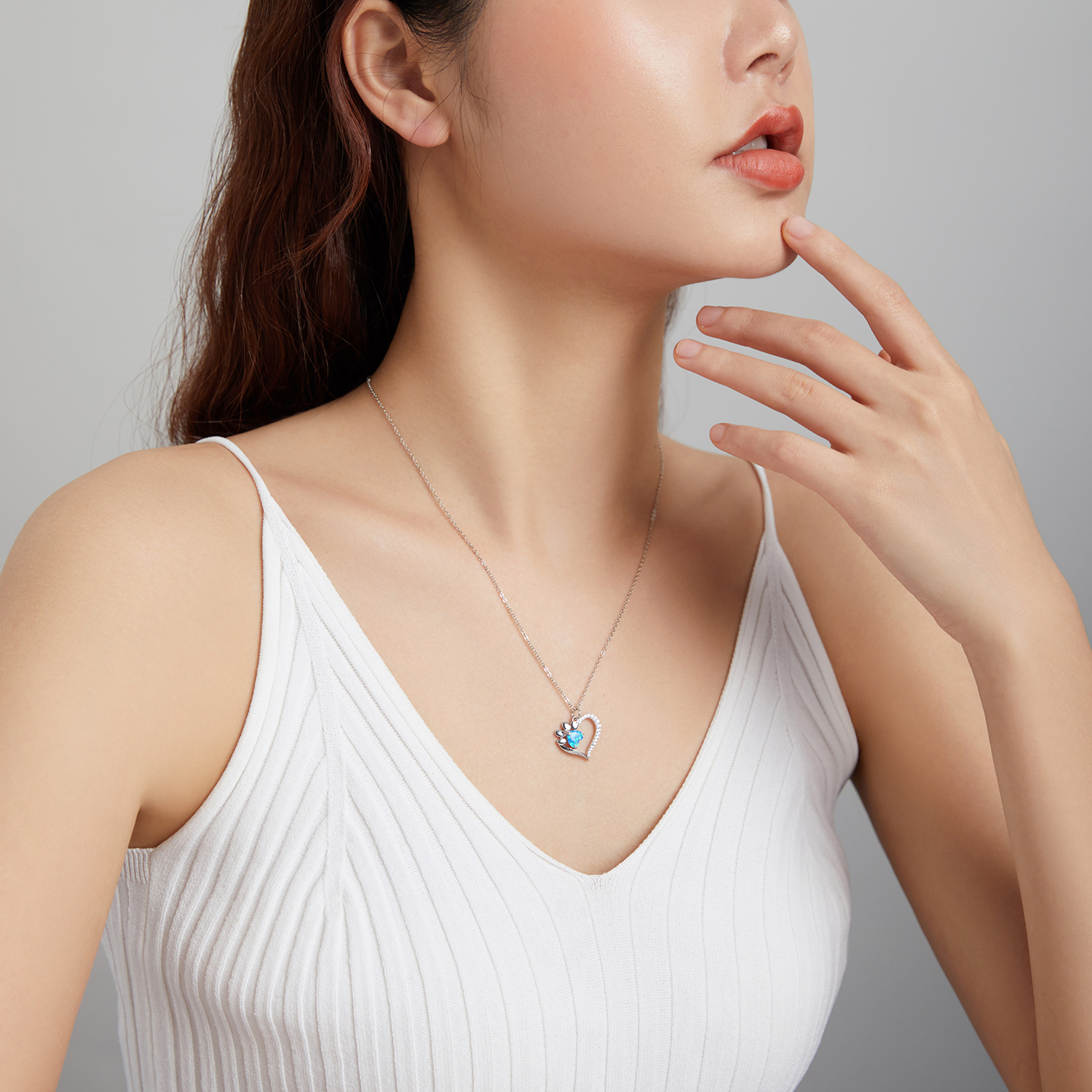 Pandora Style Hartmerken Ketting - BSN225