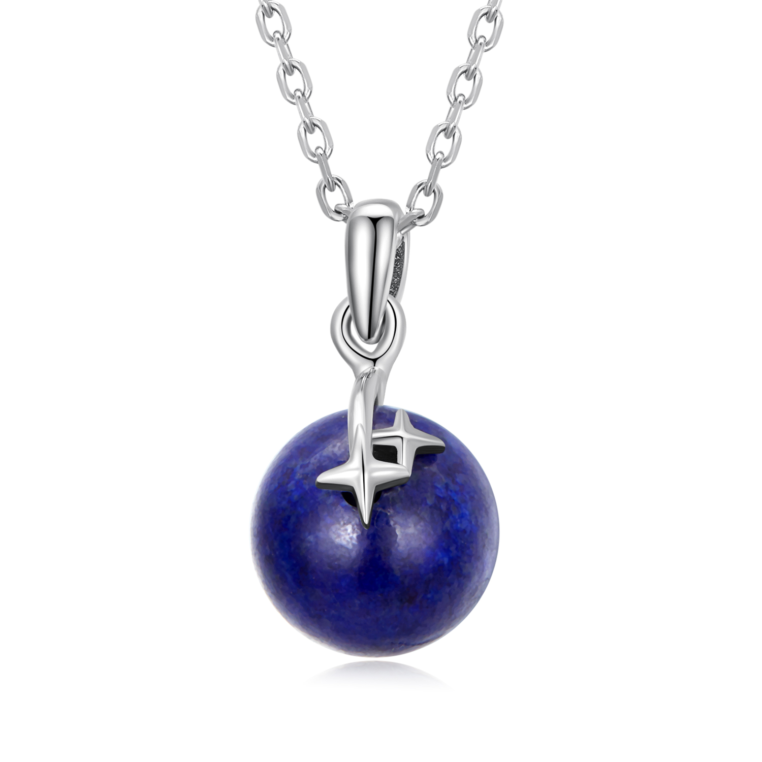 Pandora Style Lapis Lazuli Meteoor Ketting - SCN480 Pandora Style Lapis Lazuli Meteoor Ketting - SCN480