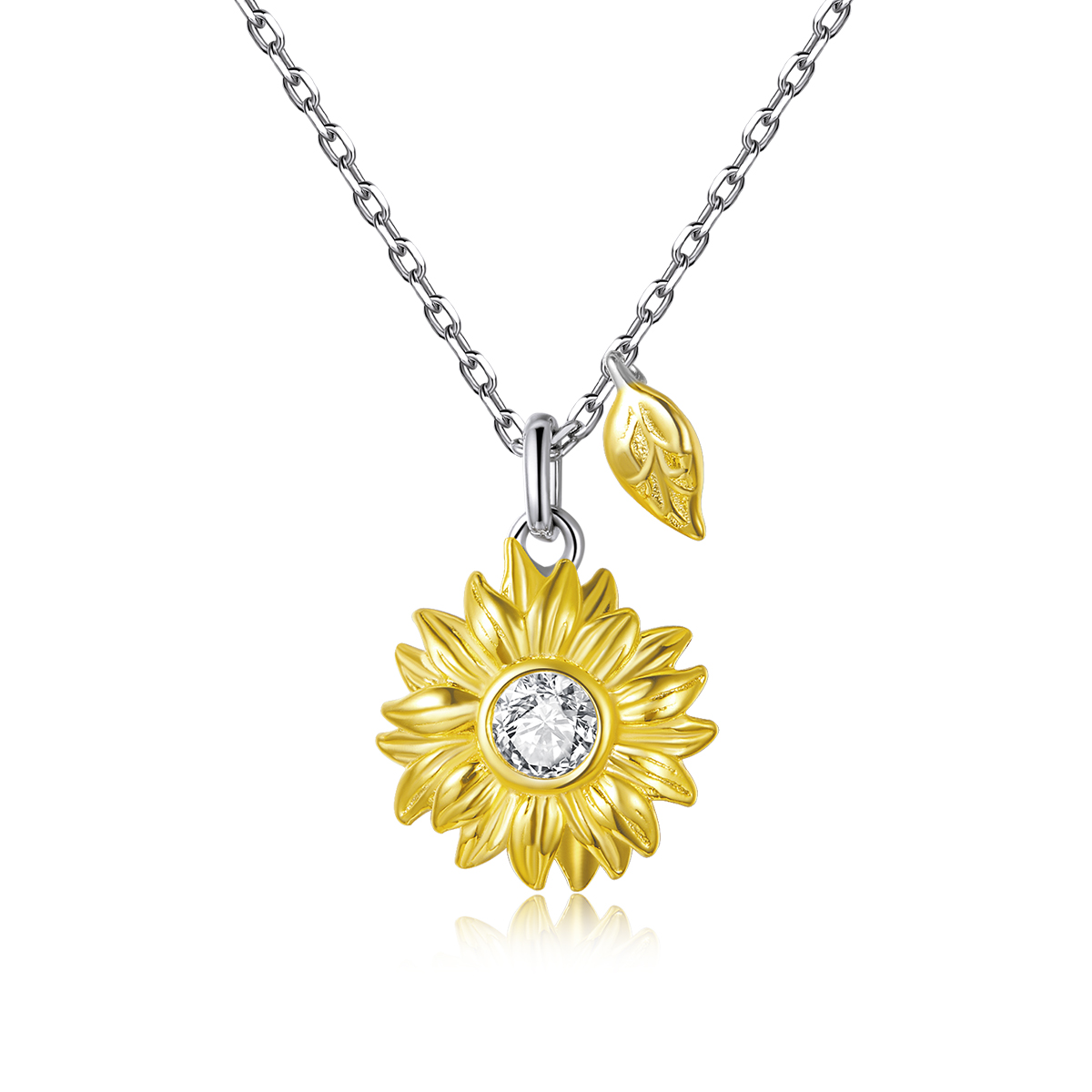 Pandora Style Zonnebloem Ketting - BSN212 Pandora Style Zonnebloem Ketting - BSN212