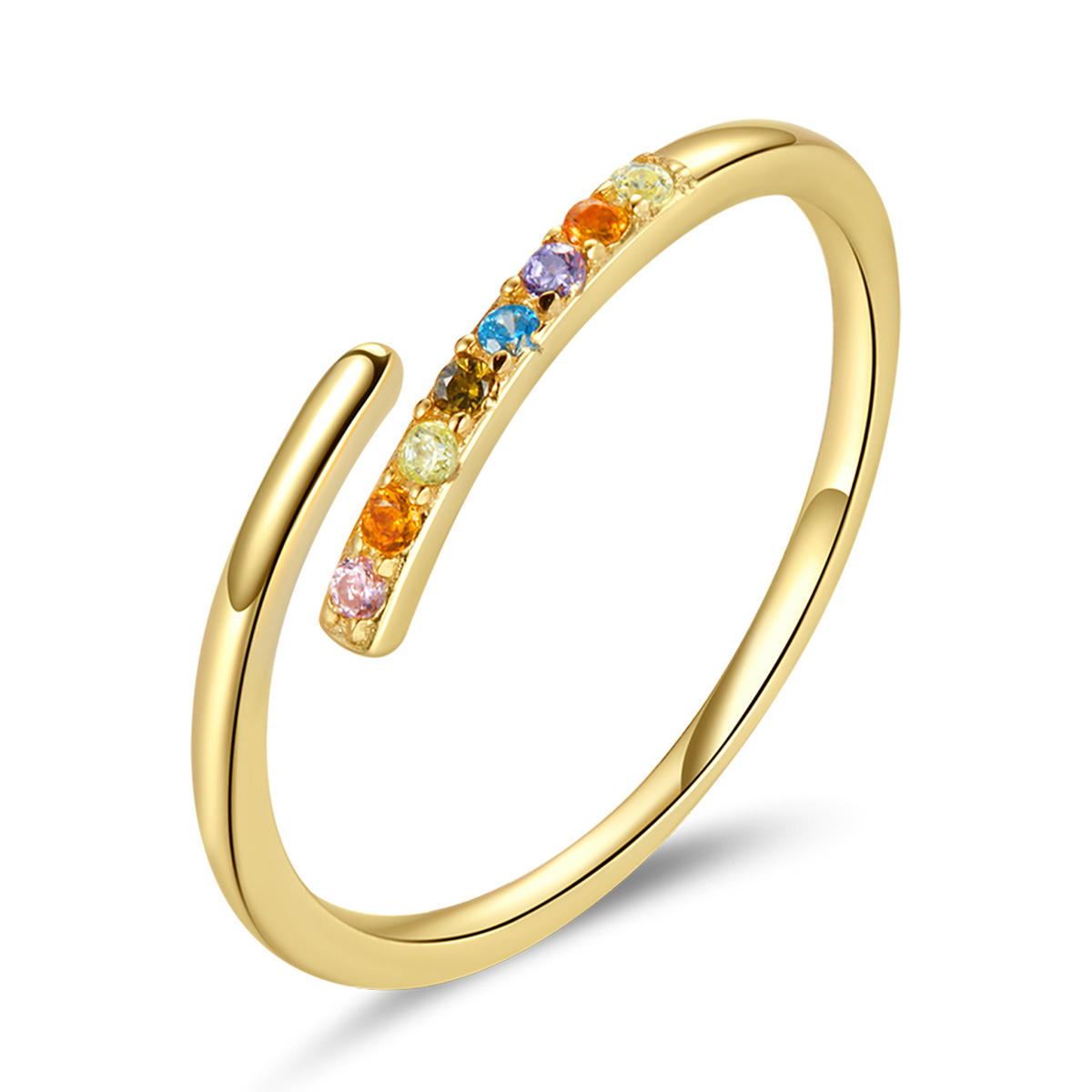 Pandora Style Eenvoudige Cubic Zirconia Open Ring - SCR748 Pandora Style Eenvoudige Cubic Zirconia Open Ring - SCR748